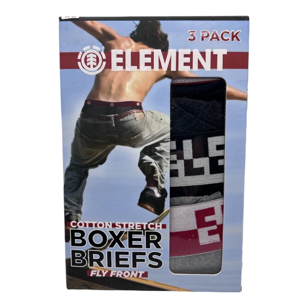Element Cotton Stretch Men's Boxer Briefs With Fly Front